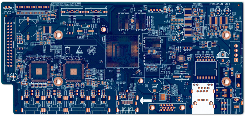  4层 蓝色亮油OSP板 （安防产品） 